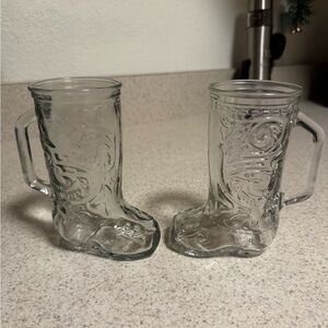 Set of Cowboy boots glasses
